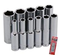 11Pc Metric Long Reach Deep Sockets Set With Rail