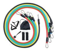 11PC Resistance Bands Set with Handles & Door Anchor | Exercise Tubes for Strength Training CrossFit Yoga & Full | Body Workouts (11PC Set Resistance Bands)