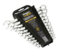 11pc Slim Handled Combination Spanner Set 12 Point Metric Ring Open End Head