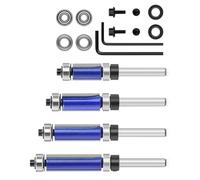 11Pcs 1/4inch Shank Milling Cutter Wood Carving Edged Trimmer Router Bit Woodworking Milling Cutter Router Bit Trimming Set