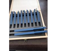11Pcs 10mm Carbide Tipped Lathe Turning Tools Metal Cutter Cutting Tool Bit Set Carbide Tip Cutting Turning Boring Bar Set Knife Set Bits for Mini Lathe