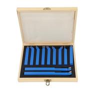 11Pcs 12 * 12mm Lathe Tools Carbide Tipped Welding Milling Cutting Turning Tool Set High Hardness Durable Long-Life for General Semi-Automatic Lathes