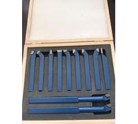 11Pcs 12mm Carbide Tipped Lathe Turning Tools Metal Cutter Cutting Tool Bit Set Carbide Tip Cutting Turning Boring Bar Set Knife Set Bits for Mini Lathe