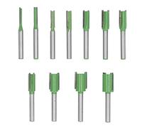 11PCS 6mm Shank Router Bit Set, Tungsten Steel y Straight Bits with Double Flute, iency Trimming Car Router Bits for Woodw, Includes 11 Different Sizes for Various Needs