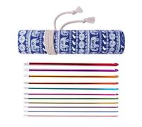 11Pcs Afghan Tunisian Crochet Hook 27cm Long Colorful Aluminum Knitting Needle 2mm-8mm for Sweater Scarf Bag Yarn Craft Aluminum Knitting Hook