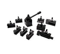 11Pcs AXA Wedge Type Quick Change Tool Post 250-111 Set Lathe Holder Plus 1 extra 250-101, 2 extra 250-101XL and 1 extra 250-102XL For Lathe Swing 6"-12" with 1pc Two Wheel Knurling Tool