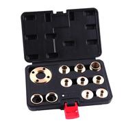 11pcs Brass Router Guide Bush Bushing Set Imperial Size High Precision Router Template Guide Lock with Lock Nut Adapter Router Accessory