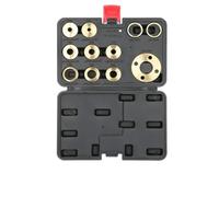 11Pcs Brass Router Guide Kit with Lock Nut Adapter for Dovetailing Hinge Routing Stair Milling and Pattern Work in Storage Bag