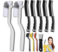 11Pcs Crevice Cleaning Brush Set, Hard Bristle Cleaning Supplies for Kitchen, Bathroom, Corner, Grout, Sink, Cup, Teapot, Bottle