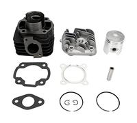 11Pcs Cylinder Piston Kit 47mm Bore Aluminium Alloy Top End Rebuild Set for Jog 50cc 2 Stroke 1E40QMB Engine