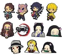 11pcs Demon Slayer Croc Charms, Anime Shoe Charms for Crocs, Cartoon Shoe Charm Accessories for Clogs Sandals Decoration Party Birthday Gift