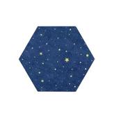 11PCS Felt Board Tile Hexagonal Notice Cork Self Adhesive Pin Message Room Wall Decor Sticky Notes Photo Display for Display(Blue)