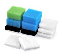 11pcs Fish Tank Filter Sponges Compatible with Juwel Bioflow Filter M/ 3.0, Aquarium Sponge Filters Set In harcoal/Biological/Coarse/Fine Sponge, Aquarium Nitrate Remover for Juwel Filters