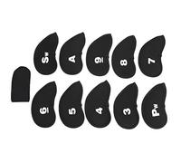 11Pcs Golf Iron Head Covers Sleeve Number Pattern Protective Portable Golfing Accessory