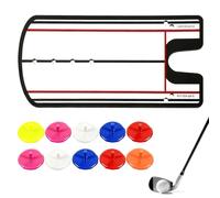 11pcs Golf Putting Alignment Mirror Set, 3mm Ultra-Thin Golf Training Aid with Alignment Guides, 31cmx14.5cm(12.2"x5.7") for Indoor/Outdoor Green Practice, Improve Putter Posture & Stroke Consistency
