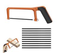 11PCS Hacksaws Set, Junior Hacksaw X1, Hacksaw Blades X10, Hand Saw for Wood, Small Saws, Aluminium Alloy Saw Frame, Suitable for Wood Cutting, Craft Making, and DIY Projects.