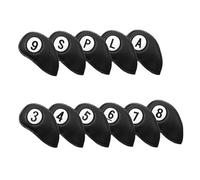 11Pcs Head Covers Thick Synthetic PU Leathers Iron Head Covers With Big Number For Long Neck Club Club Grip Accessories