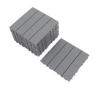 11pcs Interlocking Plastic Deck Tiles Waterproof Outdoor Flooring