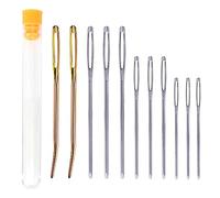 11pcs Large-Eye Blunt Embroidery Needles, Stainless Steel Yarn Sewing Needles Tapestry Needle Wool Needle Macrame Needle Hand Sewing Knitting Needles for Crochet Projects Beading Sewing DIY (2 Styles)