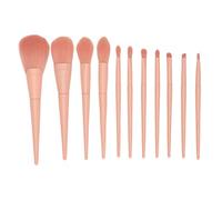 11pcs Makeup Brushes Set Cosmetic Professional Foundation Eyeshadows Brushes for Daily Makeup Pink