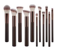 11PCS Makeup Brushes Set Foundation Concealer Eye Shadow Kabuki Brush Beauty Tools(11pcs no Bag)