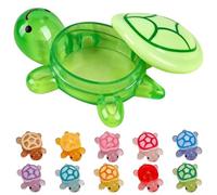 11PCS Mini Turtle Figurines, Glow in the Dark 3D Resin Turtles, Realistic Mini Animals to Hide for DIY Outdoor Garden Yard Lawn Patio Decor, Resin Turtles, Turtle Figurines