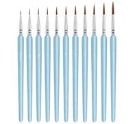 11pcs Paint Brush Set, Small Paint Brushes for Fine Detailing & Acrylic Painting, Detailing Brushes for Watercolour, Oil, Miniatures, Models, Nail Art & Wargaming Figures, Light Blue
