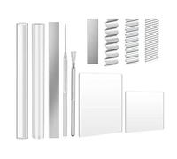 11PCS Polymer Clay Tools Kit, Hollow Acrylic Modelling Rod2 + Solid Acrylic Rod1, Plastic Modelling Clay, Green, 8 Sticks x 1, for Shaping DIY Clays Crafts and Reshaping Clays.