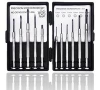 11Pcs Precision Screwdriver Set - Mini Screwdriver Set with Pocket Size Carrying Case/Precision Tool Kit Mini Slotted for Watch, Glasses Repair (11Pcs)