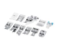 11Pcs Presser Foot Set,Sewing Machine Kit Household DIY Spare Parts Accessories,Straight Stitch Foot, Roller Foot, Zig Zag,Snap on Presser Foot Set/374