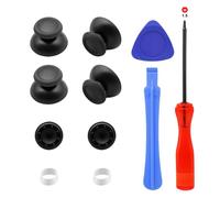 11Pcs PS5 Analog Joystick Thumbstick Replacement Kit, Controller Thumb Grips with Tools for Stick Module, with Screwdriver, Compatible with Controller for Enhanced Grip and Precision