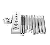 11pcs Punch Tool Punch Snap Kit, Leather Craft Snap Fastener Setter Rivet Setting Round Hole Punch Die Tools for Punch Hole and Install Rivet Button