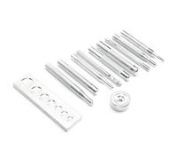 11Pcs Snap Fastener Tool Kit with Base - Manual Punch and Rivet Setter for Leather Crafts, Bag Making and DIY Repairs, Stainless Steel Construction
