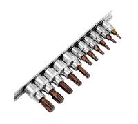 11Pcs T10-T60 3/8 Inches 1/4 Inches Star Hexagonal Bit Socket Kit Chrome Vanadium Steel Hex Wrenches Nut Driver Drill Bit Sleeve Tool Socket Sockets,A
