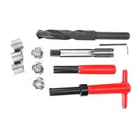 11Pcs Thread Repair Kit M16 x 1.5 Thread Repair Tool Set Metric Imperial Threaded Insert Twisted Drill Wrench Tap Insertion Tool Complete Accessories for Various Applications