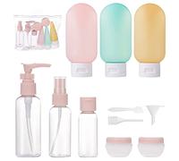 11pcs Travel Bottle Kit(30/50/60/80ML), Authorized in Airplane Cabin - Toiletries, Small Cream Jars, Clear Empty Spray Bottles, Refillable Shampoo Bottles, etc.