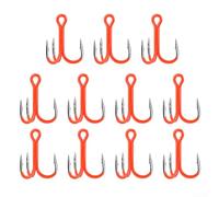 11pcs Treble Hooks Set Crafted from Carbon Steel with Enhanced Strength, Suitable for Various Fishing Conditions Including River, Sea, and Lake (8#)