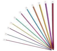 11PCS Tunisian Afghan Knitting Hook Needle Set, Crochet Hook Set, Colorful Aluminum Knitting Tool Accessories, Knit Needle Weaving Tools, Sweater Needle Crochet Kits for Beginners (2mm-8mm)