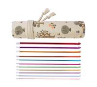 11Pcs Tunisian Crochet Hook Needle for Blanket Sweater Scarf Bag Hat 27cm Long Aluminum Afghan Knitting 2mm-8mm Colorful Ergonomic Knitting