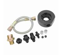 11Pcs VTEC Head Conversion Kit Aluminum Oil Filter Sandwich Plate Adapter for Acura LS B18 B20 VTEC Swapped Engines (Black)