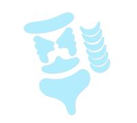 11Piece Silicone Anti Wrinkles Pads for Forehead Lines with Breathable Design Silicone Anti Wrinkles Forehead Patches