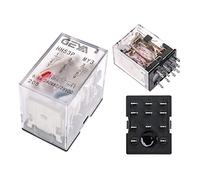 11Pins Mini Relay DC5V DC12V DC24V AC110V AC220V HH53P 5A Miniature Electromagnetic General Purpose(Onecolor)