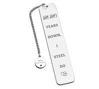 11th Anniversary Steel Gifts for Him Her - 11 Year Wedding Steel Bookmark for Husband Wife, Romantic 11 Anniversary Keepsake for Men Women, Couples 11th Anniversary Milestone