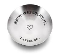 11th Anniversary Steel Gifts for Women Men 11 Year Wedding for Wife Husband Couple Gifts for 11th Anniversary Decorations Ring Dish Jewelry Tray for Him Her Engagement