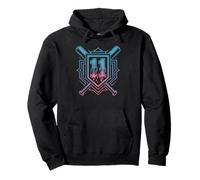 11th Birthday Boy Baseball Crossed Bats 11 Years Old Bday Pullover Hoodie