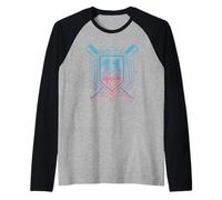 11th Birthday Boy Baseball Crossed Bats 11 Years Old Bday Raglan Baseball Tee