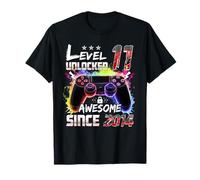 11th Birthday Boy Level 11 Unlocked Awesome 2014 T-Shirt