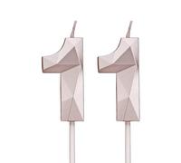 11th Birthday Candles, Rose Gold Number Candles Birthday Decoration, Happy Birthday Cake Toppers, for Birthday Parties Weddings Company Anniversaries (Rose Gold, 11)
