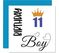 11th Birthday Card for Boys - Birthday Boy - Cards for 11 Year Old Boy Son Brother Grandson Cousin Friend Godson Nephew, 145mm Bday Greeting Cards Gift