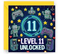 11th Birthday Card for Boys - for Son Grandson Nephew | 11 Year Old Birthday Card, Gamer Themed Design, UK Made